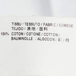 مملوكة مسبقًا Saint Laurent White Logo Print Cotton Crew Neck T-Shirt S