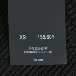 Pre Owned Saint Laurent Black Rib Knit Rider Shorts XS