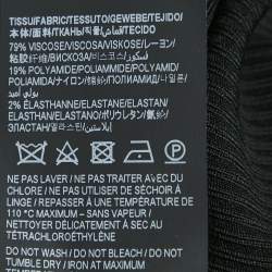 Pre Owned Saint Laurent Black Rib Knit Rider Shorts XS