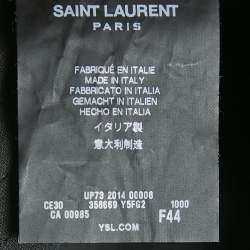 Saint Laurent Paris Black Leather Skinny Pants L