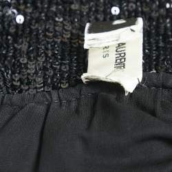 Saint Laurent Paris Black Sequin Long Gown M