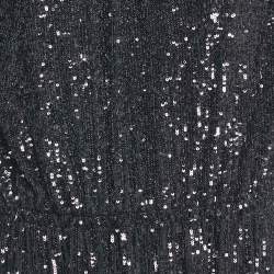 Saint Laurent Paris Black Sequin Long Gown M