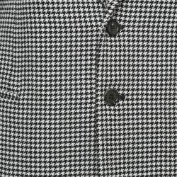 Saint Laurent Black/White Houndstooth Wool Suit M