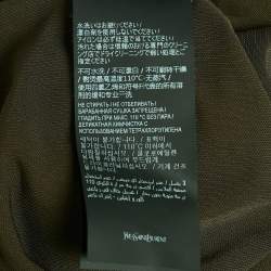 Saint Laurent Paris Green Jersey Asymmetric Maxi Dress S