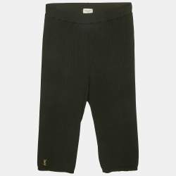 Saint Laurent Paris Black Rib Knit Shorts S