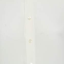 Saint Laurent Paris Off-White Silk Button Front Blouse M