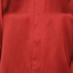 Saint Laurent Red Viscose Long Sleeve Shirt L