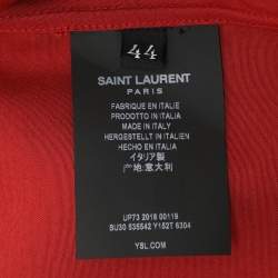 Saint Laurent Red Viscose Long Sleeve Shirt L