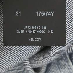 Saint Laurent Paris Blue Faded Denim Straight Leg Jeans L Waist 31"