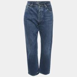 Saint Laurent Paris Blue Faded Denim Straight Leg Jeans L Waist 31"