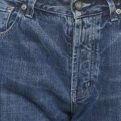 Saint Laurent Paris Blue Faded Denim Straight Leg Jeans L Waist 31"