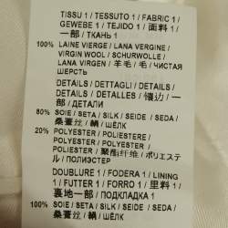 Pre Owned Saint Laurent Off-White Wool Single Breasted Blazer M