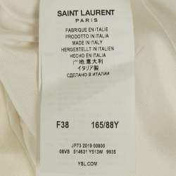 Pre Owned Saint Laurent Off-White Wool Single Breasted Blazer M