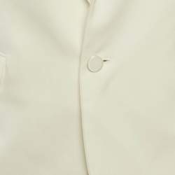 Pre Owned Saint Laurent Off-White Wool Single Breasted Blazer M