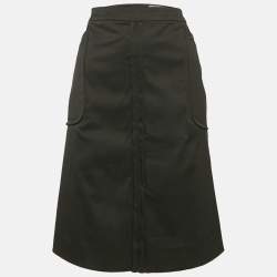 Saint Laurent Paris Black Cotton Short Skirt L