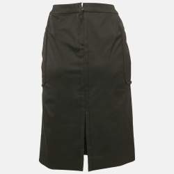 Saint Laurent Paris Black Cotton Short Skirt L