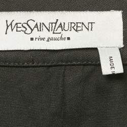 Saint Laurent Paris Black Cotton Short Skirt L