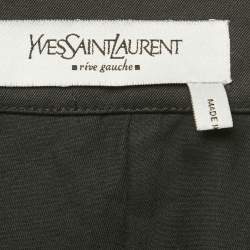 Saint Laurent Paris Black Cotton Short Skirt L