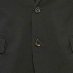 Pre Owned Saint Laurent Black Wool Single Breasted Blazer M