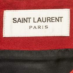 Saint Laurent Red Suede Mini Skirt S