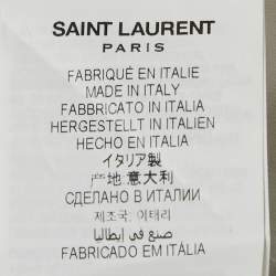 Saint Laurent White Logo Print Jersey T-Shirt L