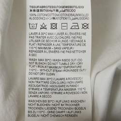 Saint Laurent White Logo Print Jersey T-Shirt L