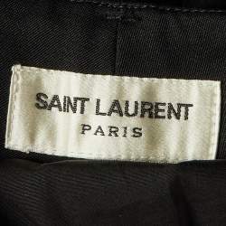 Saint Laurent Black Wool Elasticated Waist Detail Pants L