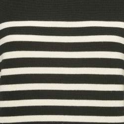 Saint Laurent Black/White Striped Wool Knit Sweater S