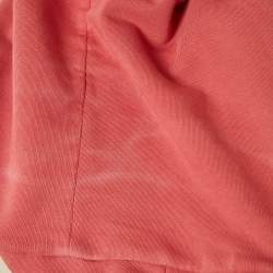 Saint Laurent Pink Cotton Knit Distressed Hooded Jacket XS