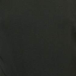 Saint Laurent Black Crepe Gathered Mini Dress S