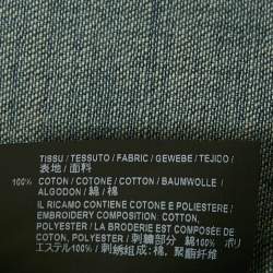 Saint Laurent Denim Heart Detail Button Front Long Sleeve M