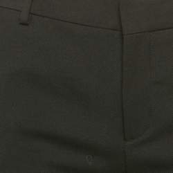 Saint Laurent Black Gabardine Wool Trousers S