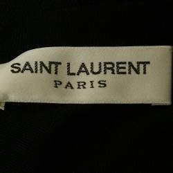 Saint Laurent Black Knit & Mesh Skater Mini Dress XL