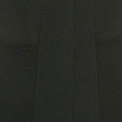 Saint Laurent Black Knit & Mesh Skater Mini Dress XL
