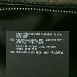Saint Laurent Black Leather Pleated Short S