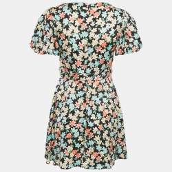 Saint Laurent Multicolor Floral Silk Mini Dress S