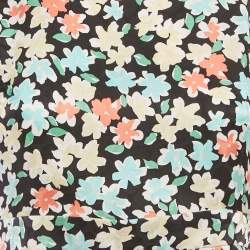 Saint Laurent Multicolor Floral Silk Mini Dress S