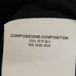 Pre Owned Saint Laurent Paris Black Printed Silk Mini Skirt M