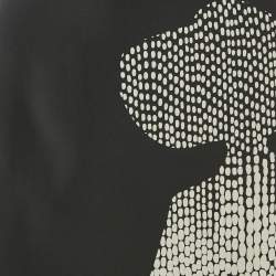 Pre Owned Saint Laurent Paris Black Printed Silk Mini Skirt M