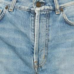 Pre Owned Saint Laurent Paris Blue Denim Shorts M Waist 28"