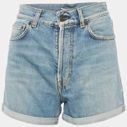 Saint Laurent Paris Blue Denim Shorts M Waist 28"