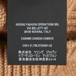 Saint Laurent Paris Camel Brown Rib Knit Crew Neck Sweater L
