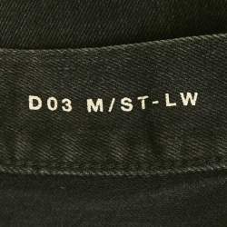 Pre Owned Saint Laurent Black Faded Denim Skinny Jeans M Waist 30"