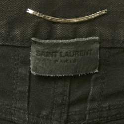 Pre Owned Saint Laurent Black Faded Denim Skinny Jeans M Waist 30"