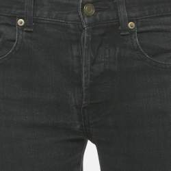Pre Owned Saint Laurent Black Faded Denim Skinny Jeans M Waist 30"