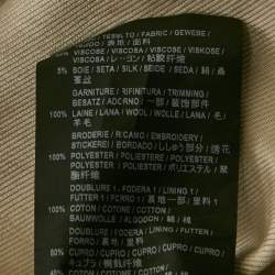 Pre Owned Saint Laurent Beige Lurex Velvet Embellished Bomber Jacket XXL