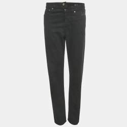 Pre Owned Saint Laurent Black Denim Crossover Slim Fit Jeans M Waist 29"  