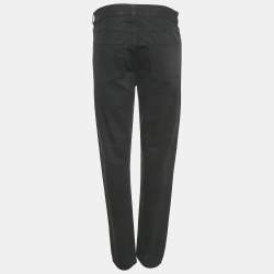 Pre Owned Saint Laurent Black Denim Crossover Slim Fit Jeans M Waist 29"