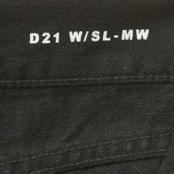 Pre Owned Saint Laurent Black Denim Crossover Slim Fit Jeans M Waist 29"