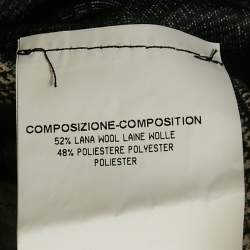 Pre Owned Saint Laurent Monochrome Plaid Wool Trousers M